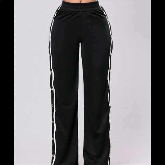 Fashion Nova Wide Leg Button Up Pant - Picture 3 of 5